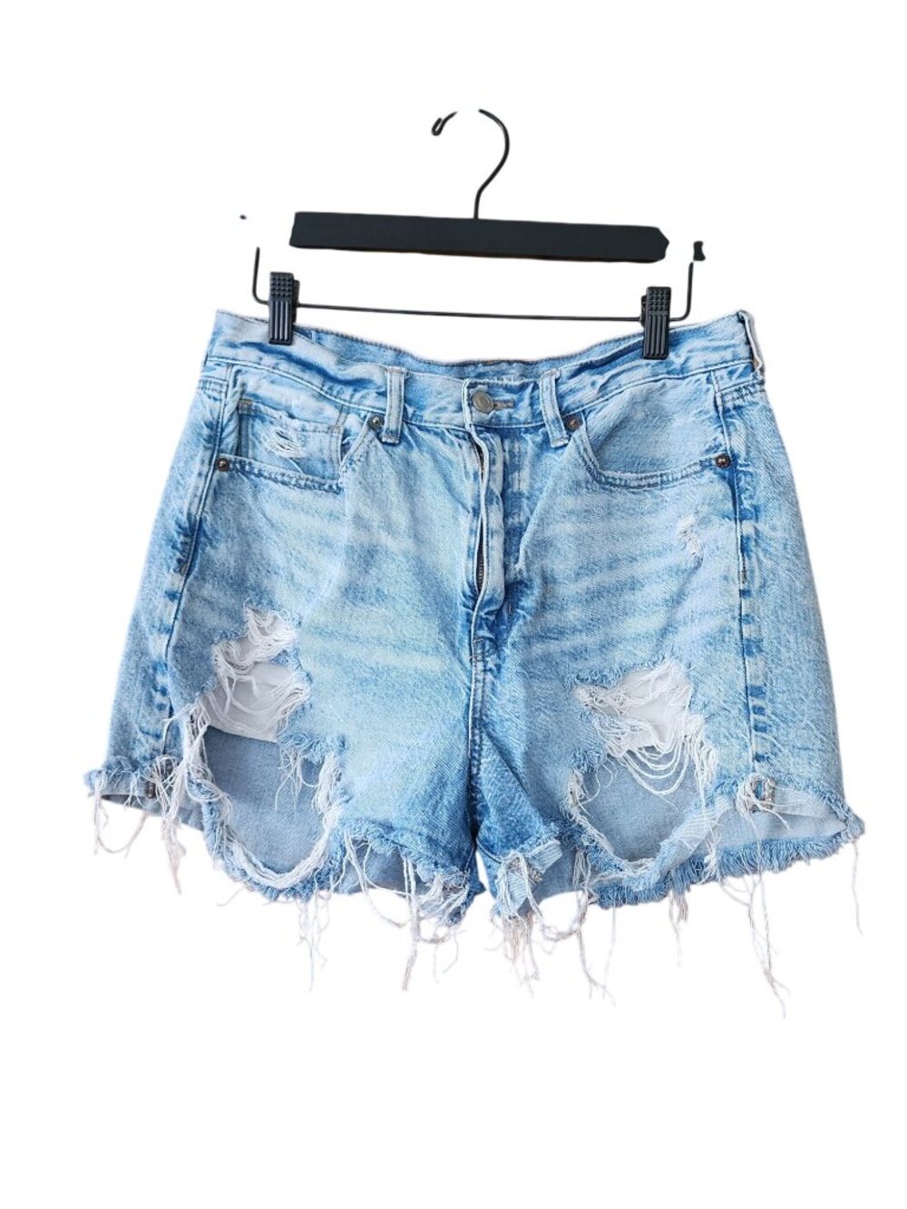 American Eagle Outfitters Distressed Light Blue Denim Jean Shorts